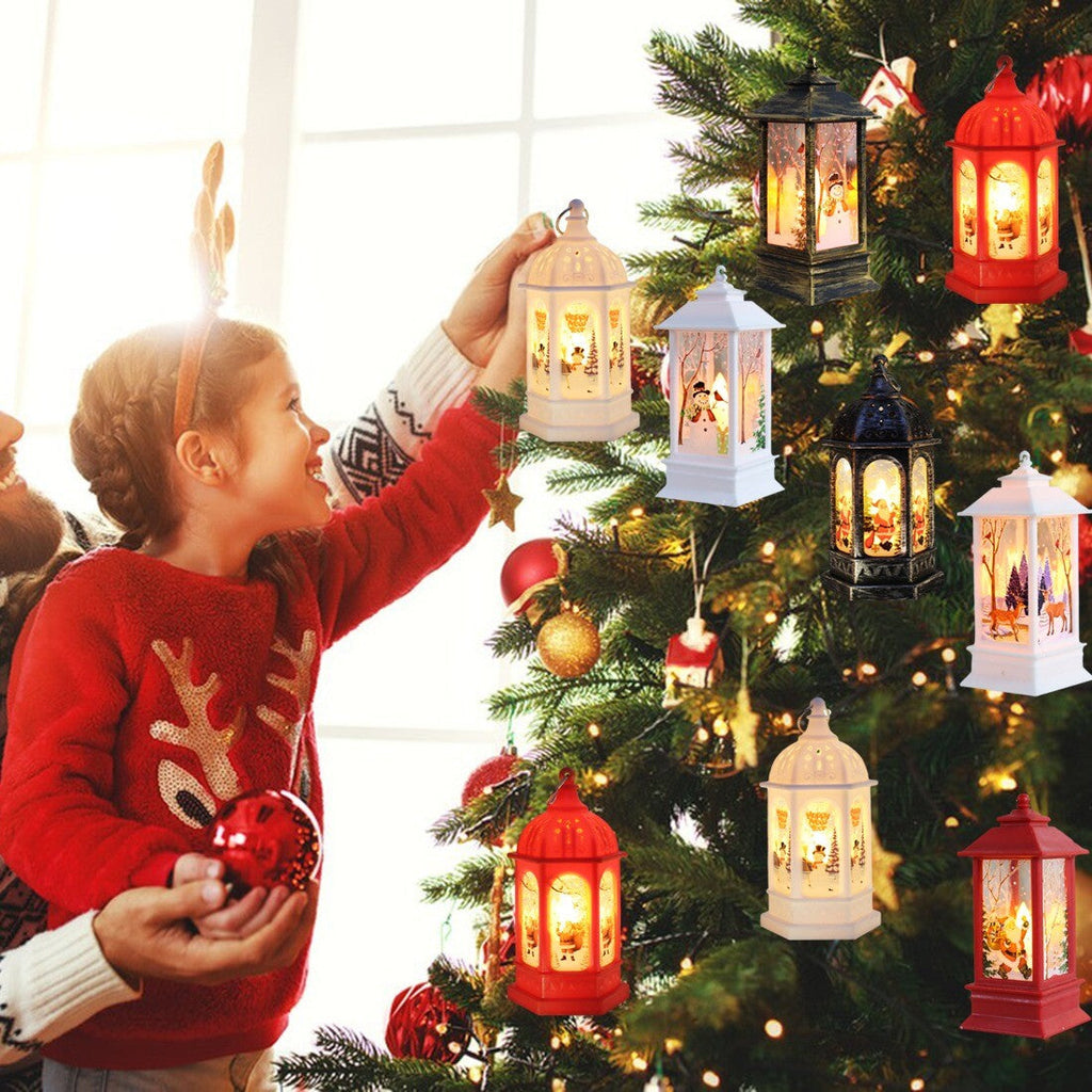 Outdoor Indoor Christmas Lantern Family Xmas Hanging LED Light Decor UK NEW