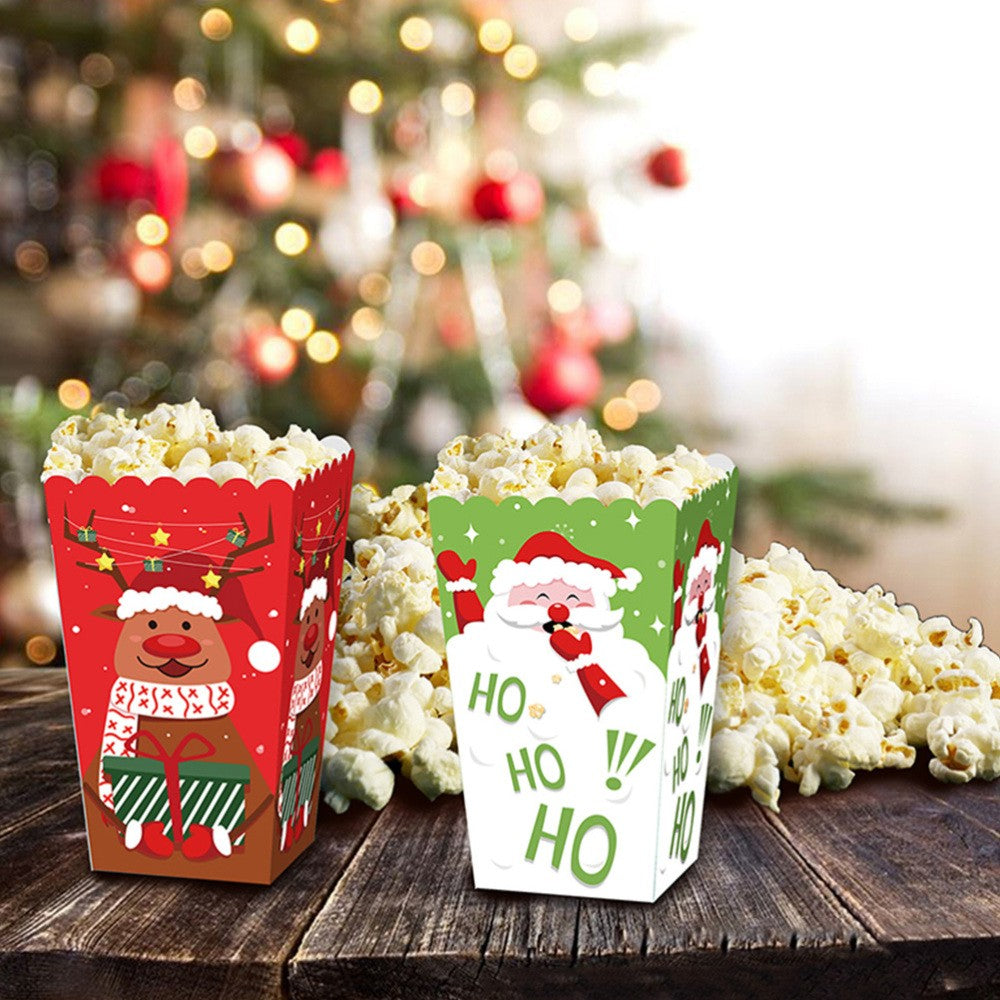 12 Pcs Christmas Package Boxes Baking Packaging Paper Party Food Cookie