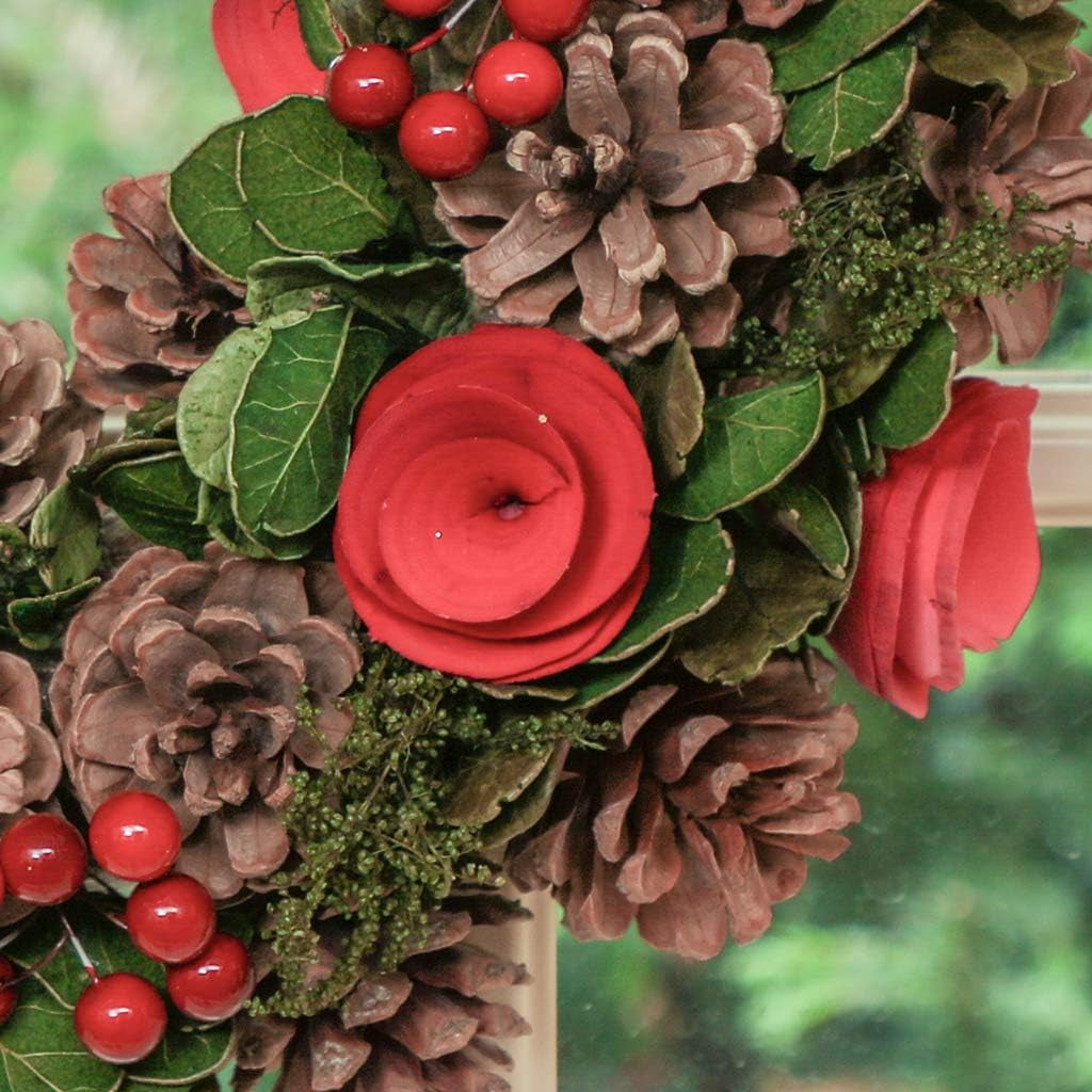 Christmas Wreath Large 14"Front Door Wall Hanging Winter Wreath Garland Ornament