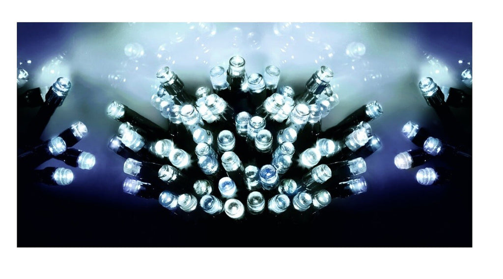 50 Cool White LED Christmas Lights Premier Multi Action Battery Operated Timer