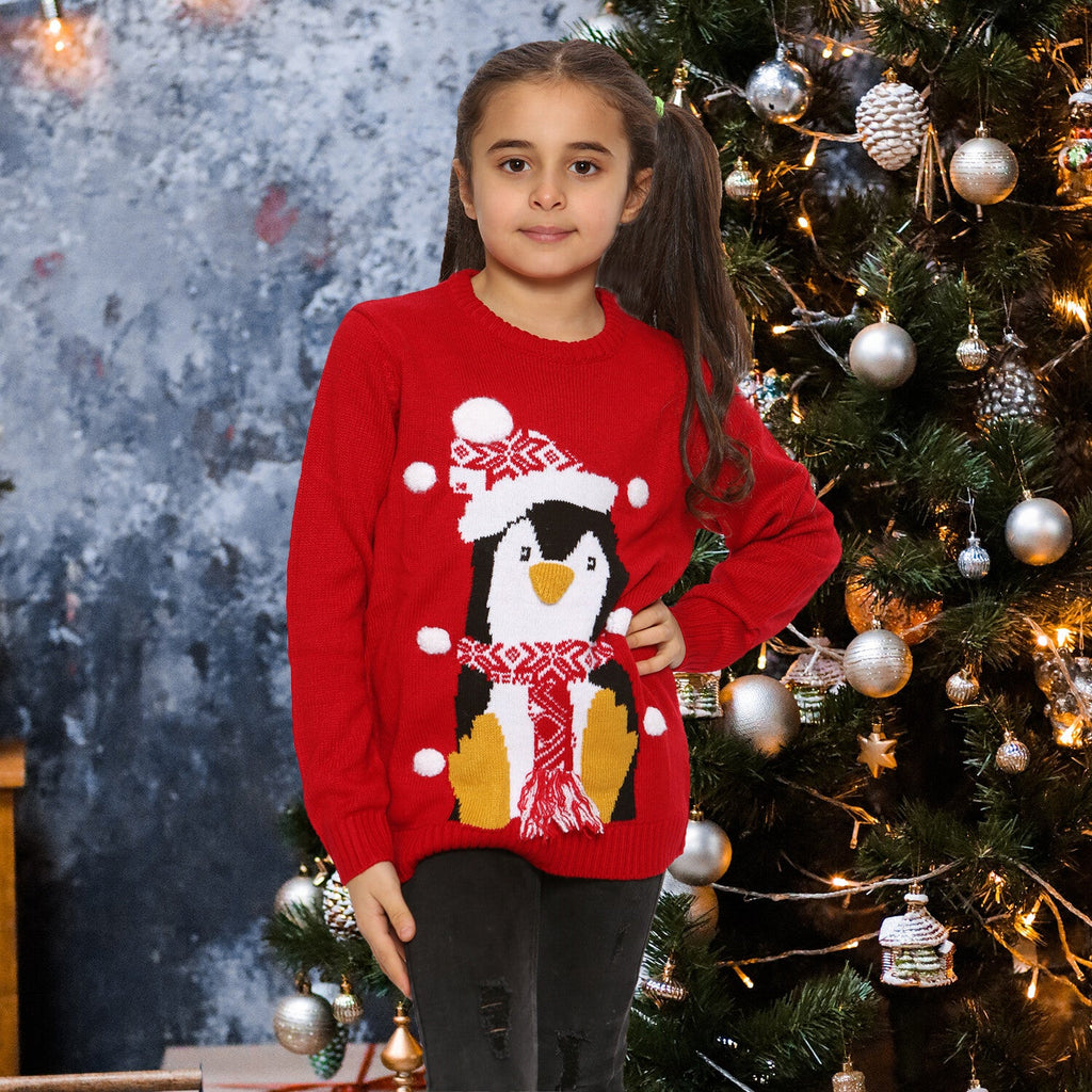 Boys Christmas Jumper 3D Kids Unisex Xmas Santa Snowman Penguin Pullover Sweater