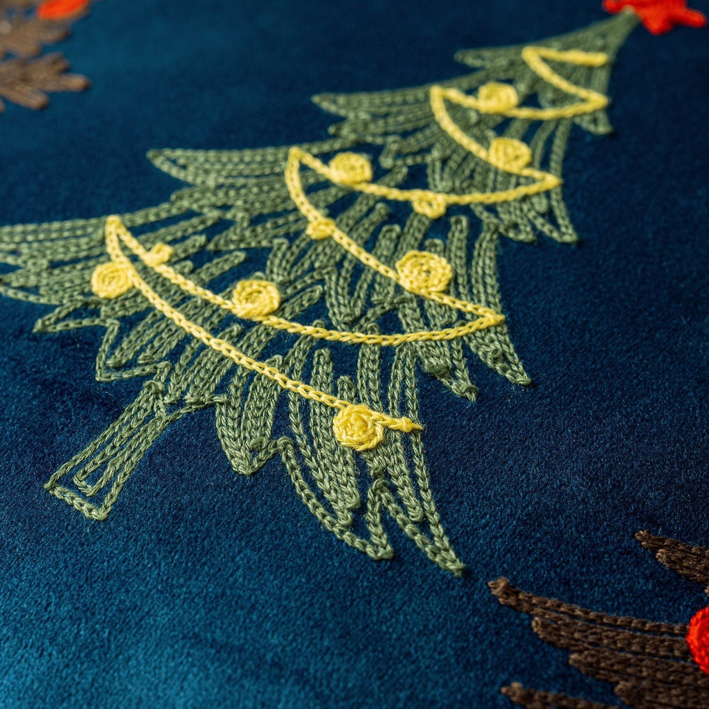 UK Velvet Christmas Cushion Cover Xmas Pillow Case Home Decor Christmas Tree 18"