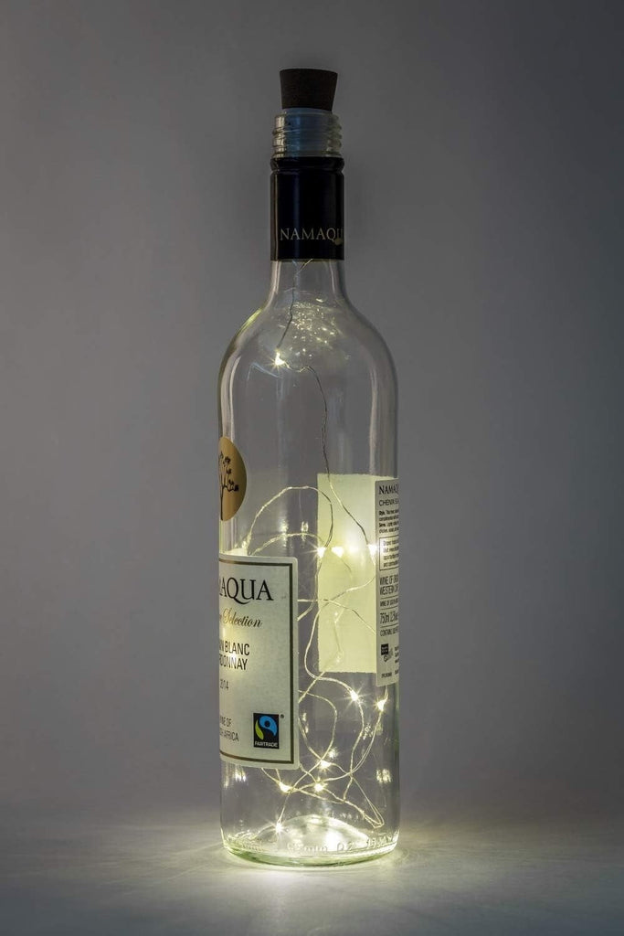 Auraglow Rechargeable USB LED Bottle Cork Wire Fairy String Lights