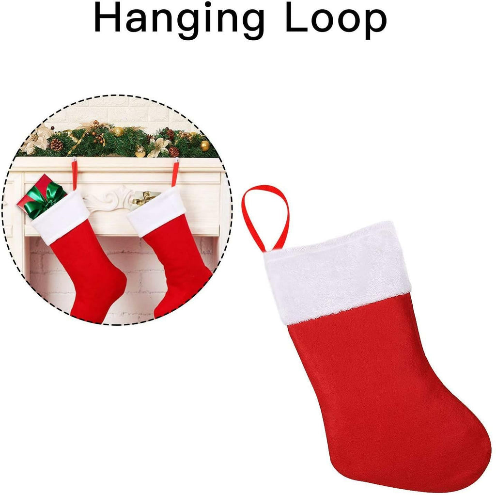 Red Father Christmas Santa Sacks Stocking Socks Bags Gifts Present Xmas Toy 38Cm
