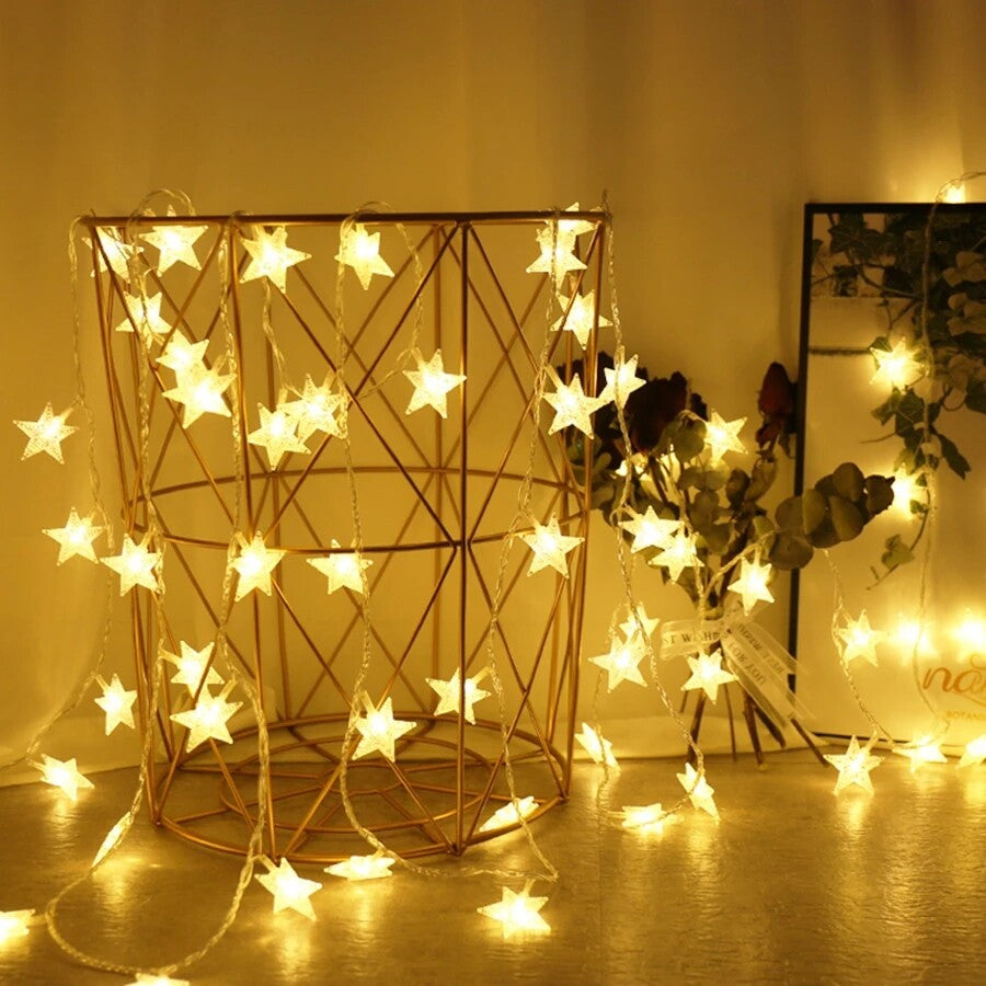 20 LED Star Lights Battery Garden Fairy String Micro Wedding Party Bedroom Decor