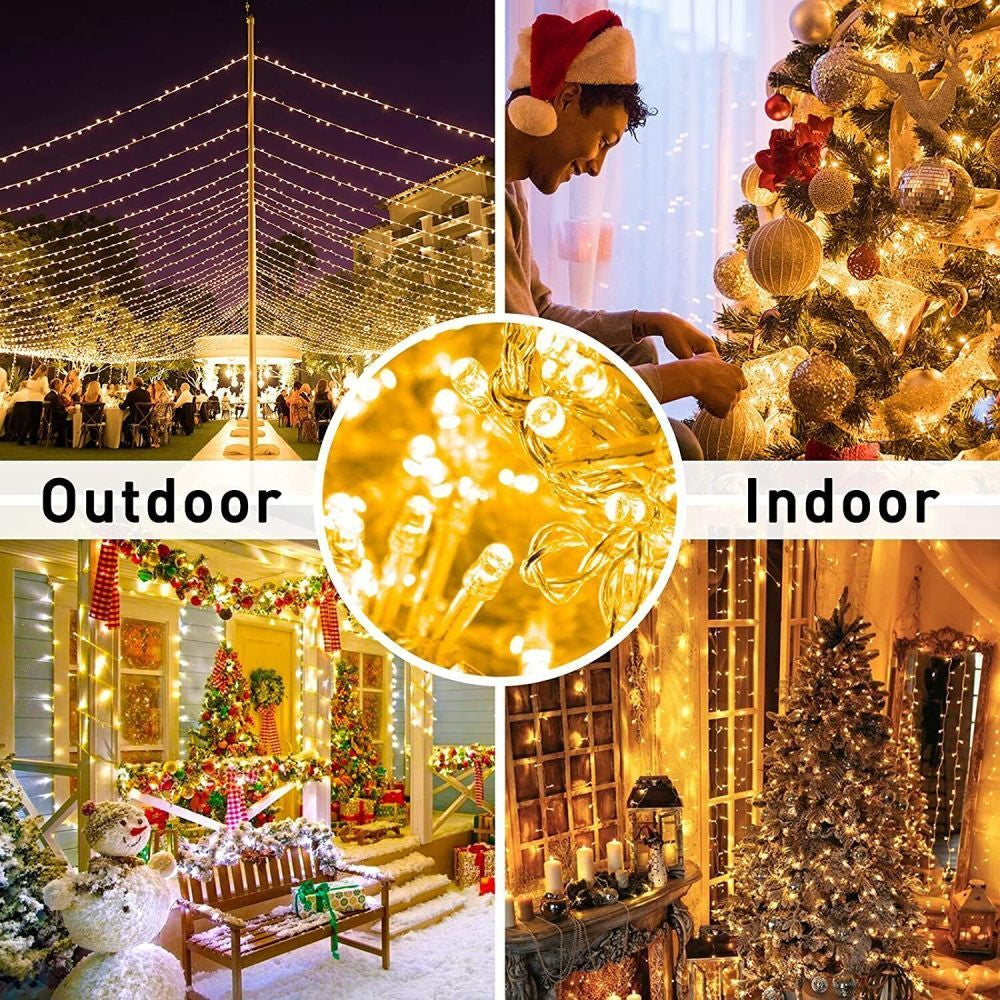 Fairy String Lights 10-100M Mains Plug in Christmas Tree Indoor & Outdoor UK