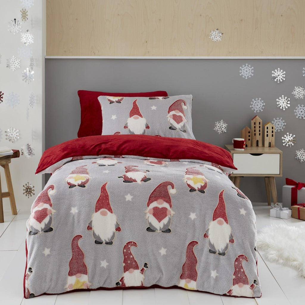 Christmas Duvet Cover Teddy Bedding Reversible Quilt Set Single Double Size UK