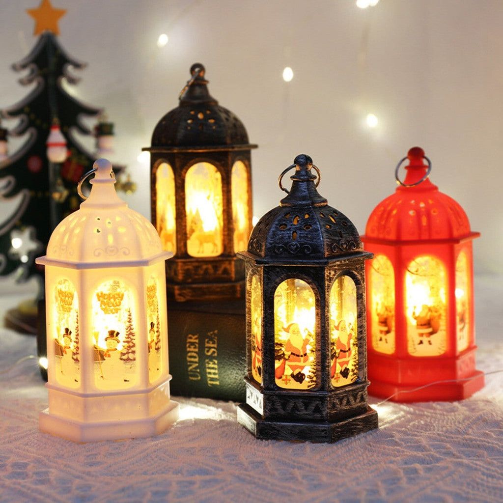 Outdoor Indoor Christmas Lantern Family Xmas Hanging LED Light Decor UK NEW