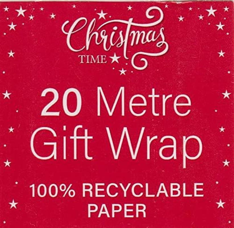 Christmas Wrapping Paper 3 Rolls X 20M Presents Gift Wrap Xmas Party - 60 Metres Total