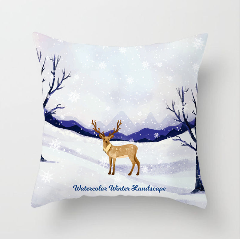 NEW 2025 CHRISTMAS NEW YEAR POLYESTER CUSHION COVER PILLOW CASE HOME SOFA DECOR