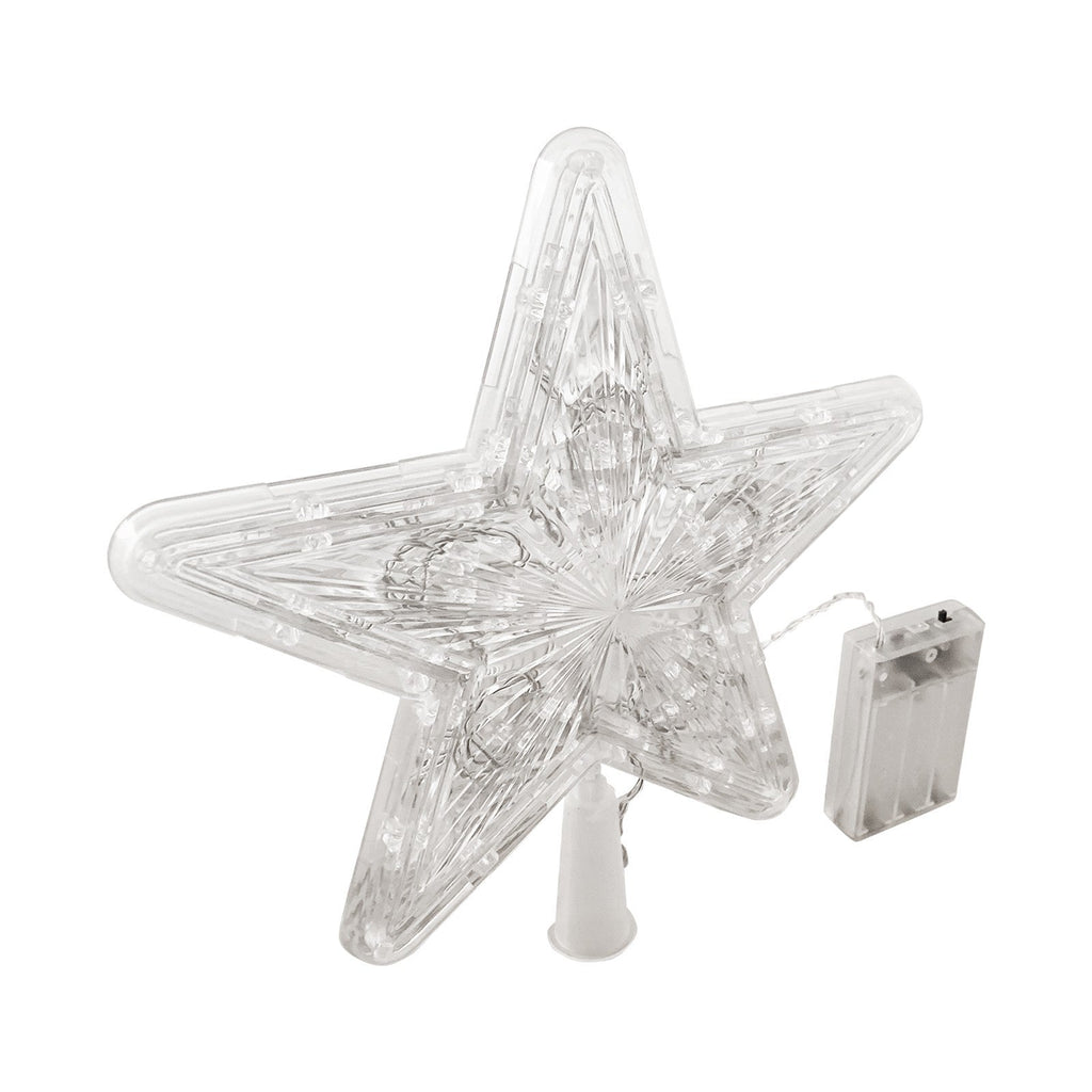24Cm LED Christmas Tree Topper Star Xmas Tree Light Ornaments Party Tree Decor