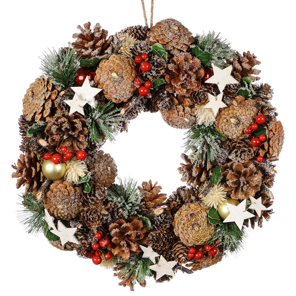 Large Traditional Front Door Wreath Wall Hanging Outdoor Garland Decorations