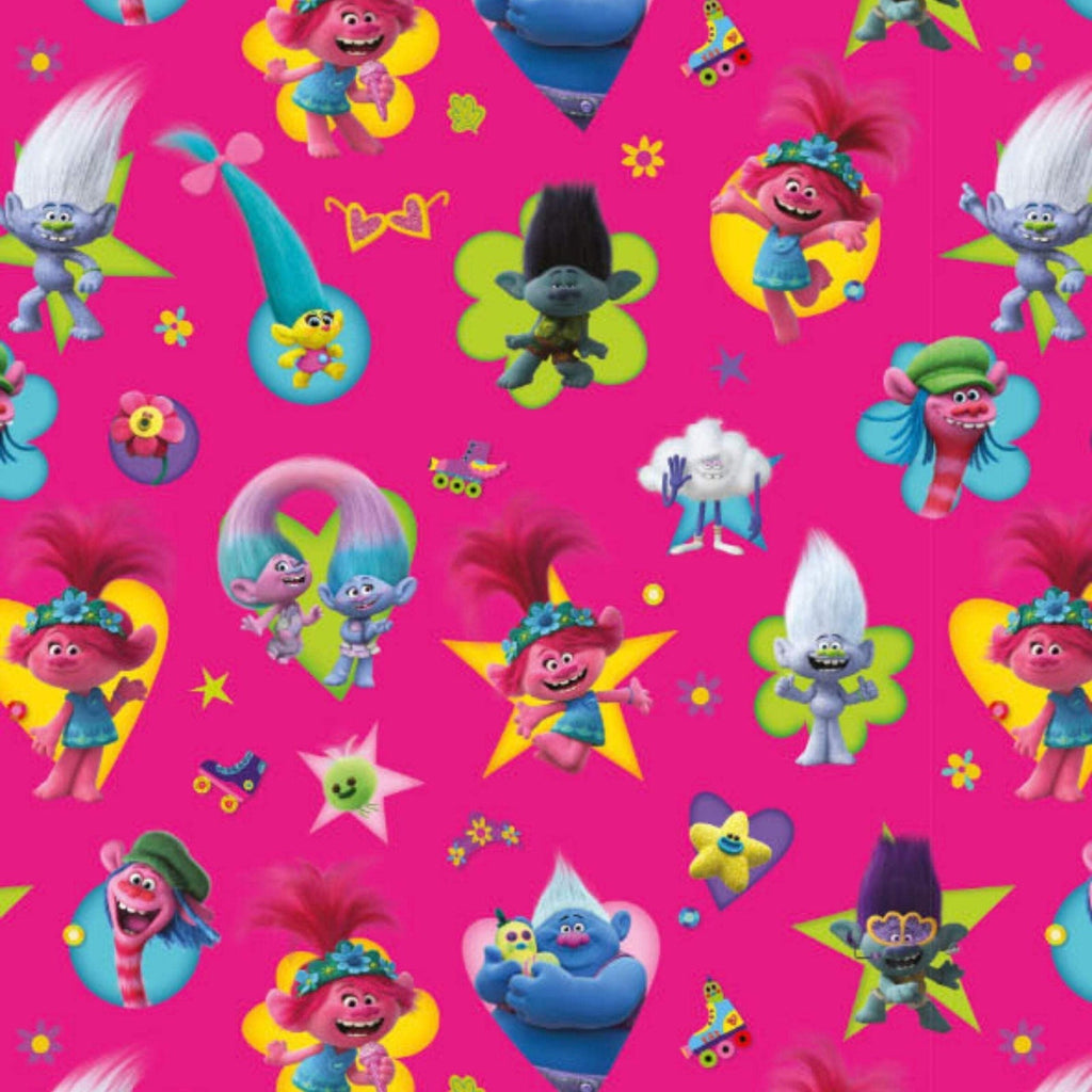 Wrapping Paper Trolls Kids Birthday Gift Wrap 3 X 4M Roll Official Product