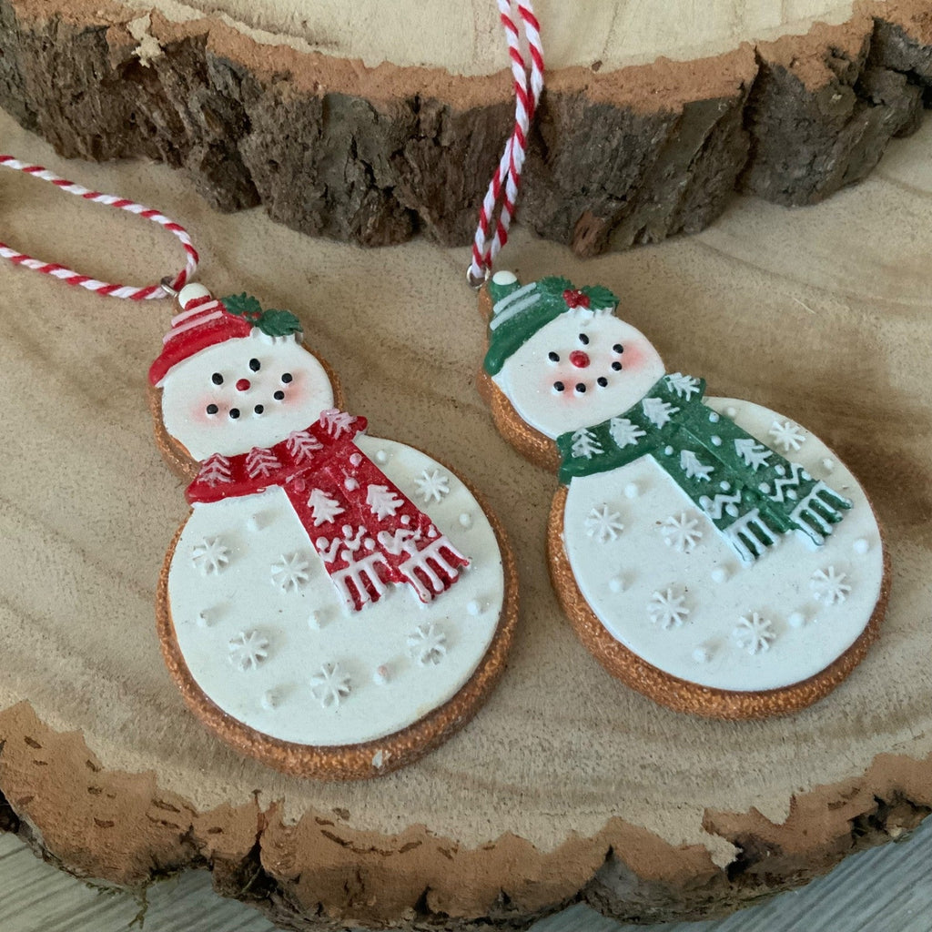 Iced Gingerbread Style Cookie Christmas Decoration Robin Jumper Gisela Graham