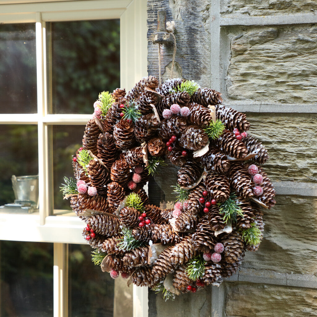 Large Traditional Front Door Wreath Wall Hanging Outdoor Garland Decorations