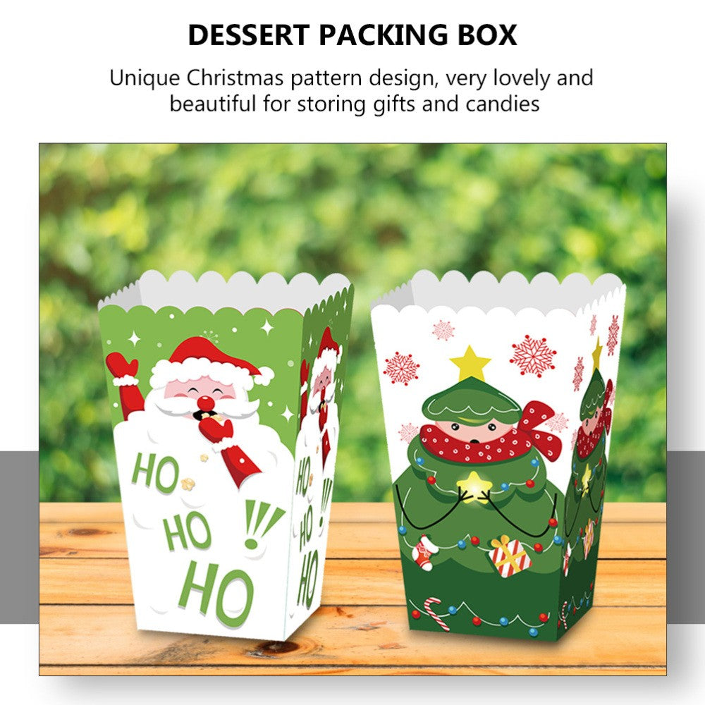 12 Pcs Christmas Package Boxes Baking Packaging Paper Party Food Cookie