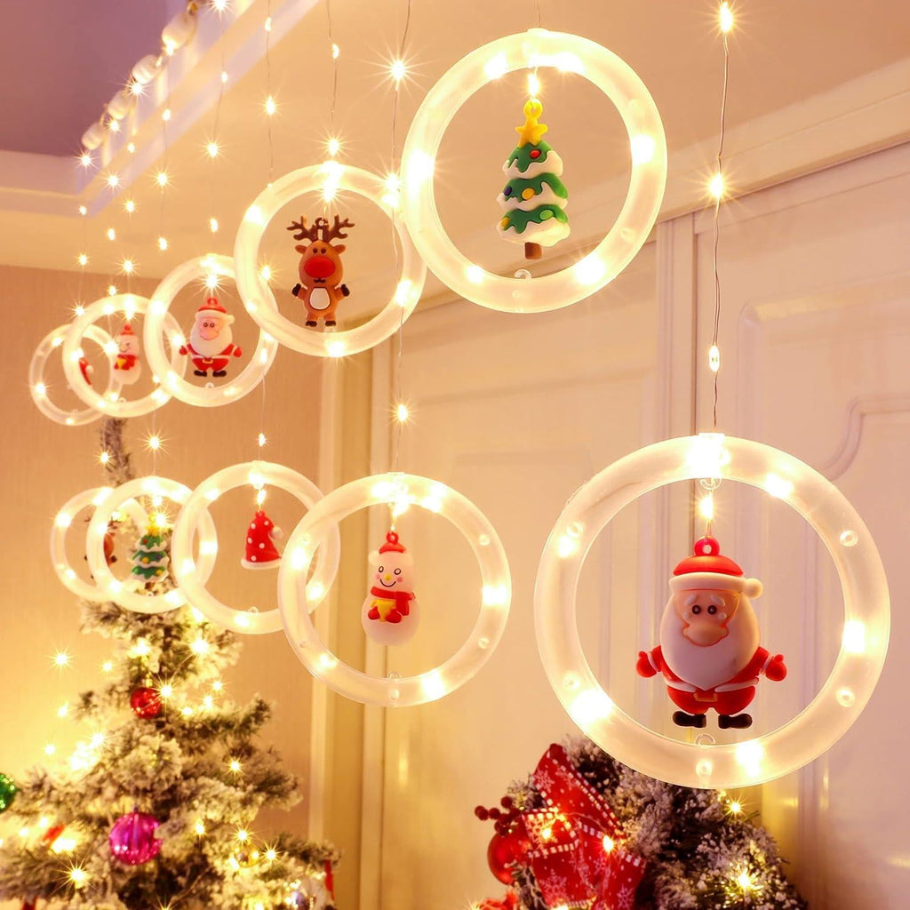 Christmas Window Lights Curtain Window LED Christmas LED Star Fairy String Light