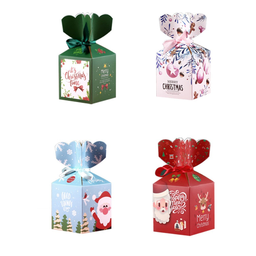 12 PCS Christmas Apple Packaging Box Child Cartoon Packing Boxes
