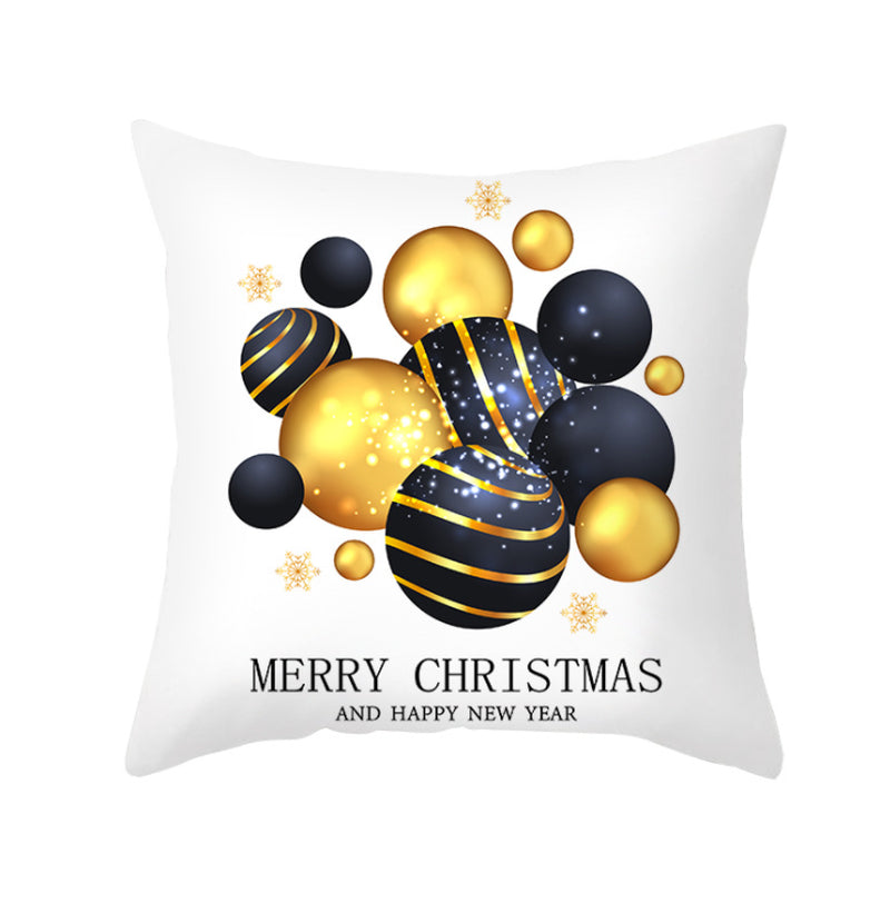 NEW 2025 CHRISTMAS NEW YEAR POLYESTER CUSHION COVER PILLOW CASE HOME SOFA DECOR