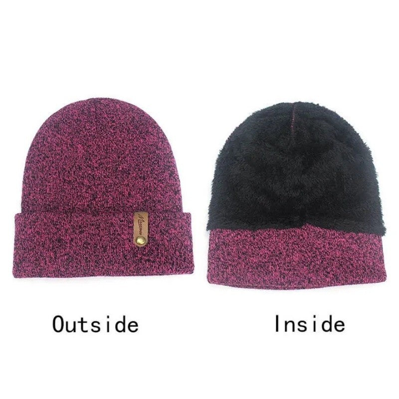 New Winter Warm Fleece Lined Knitted Beanie Hat Scarf Gloves Set for Women Men
