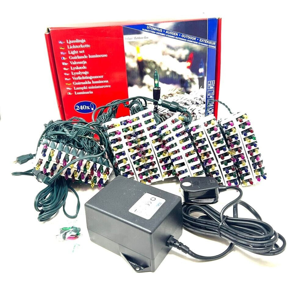 Konstsmide Fairy Lights 240 Multi Coloured Bulbs Indoor Outdoor Christmas Lights