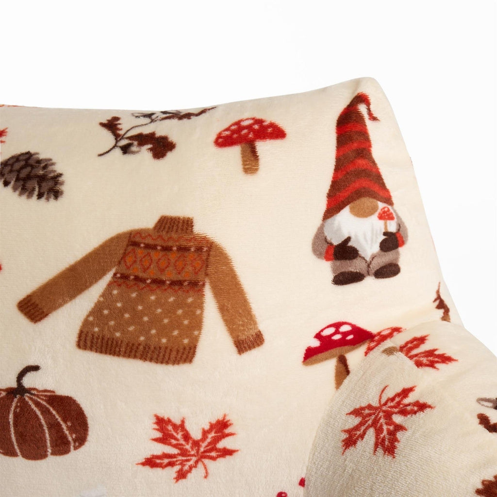 Reading Pillow for Bed Sofa, Autumn Novelty Cuddle Cushion with Arms Super Soft