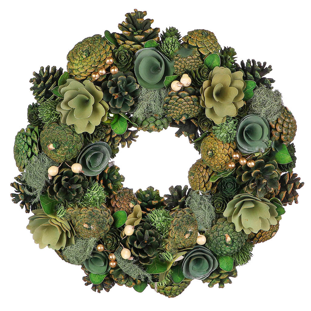 Large Traditional Front Door Wreath Wall Hanging Outdoor Garland Decorations