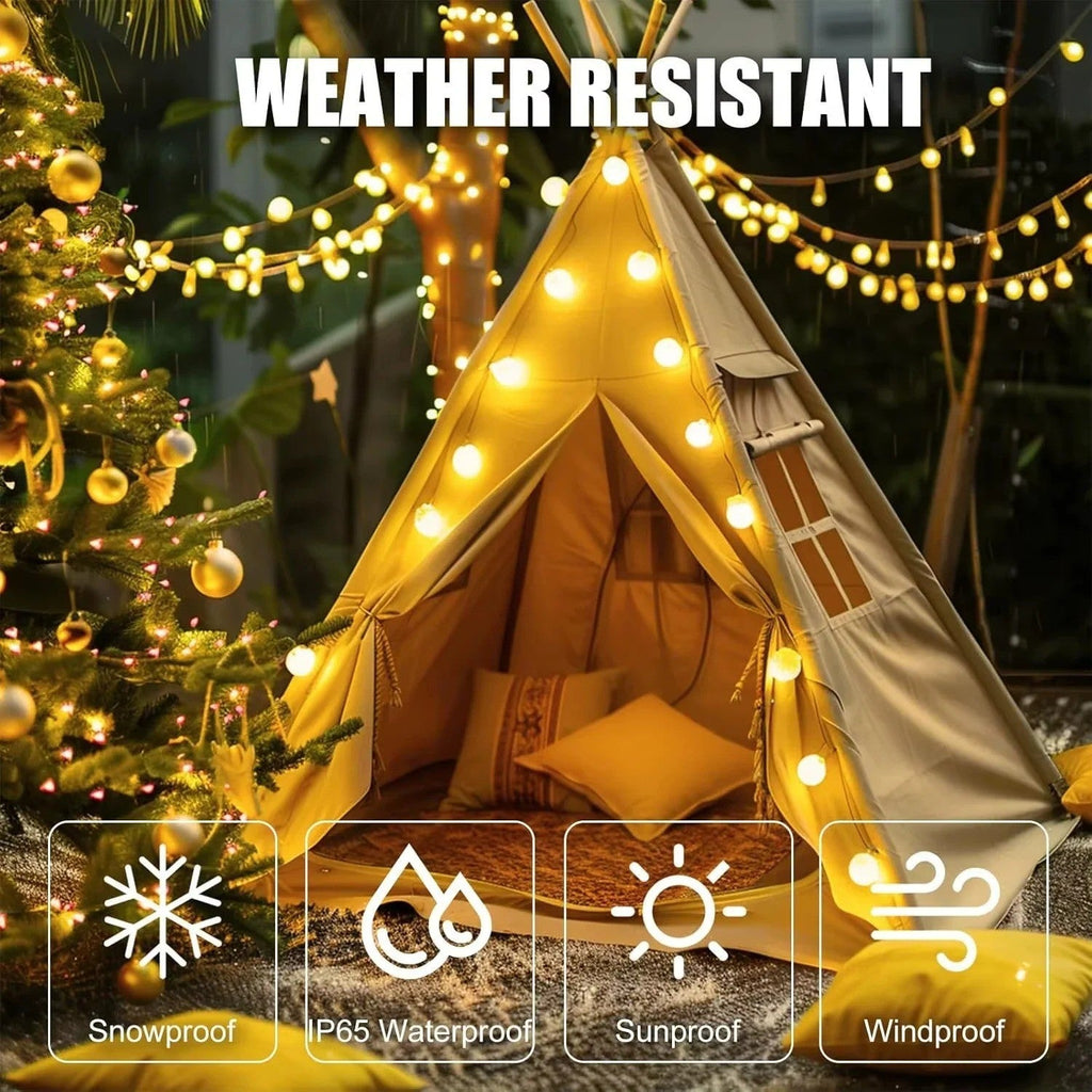 LED Globe Bulb Ball Fairy String Indoor Lights Battery Powered Outdoor Light