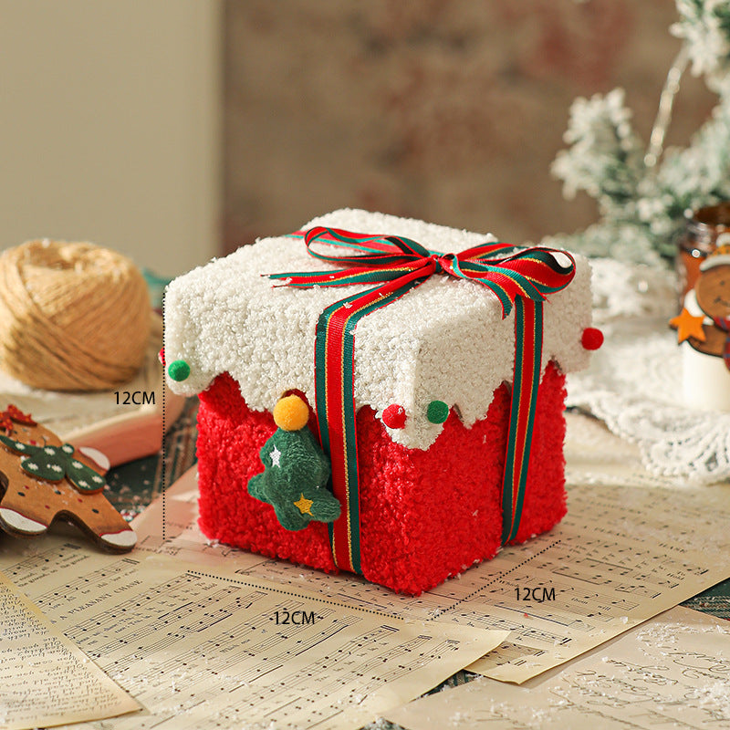 Christmas Gift Packaging Box Thickened Flannel Christmas Gift Empty Box