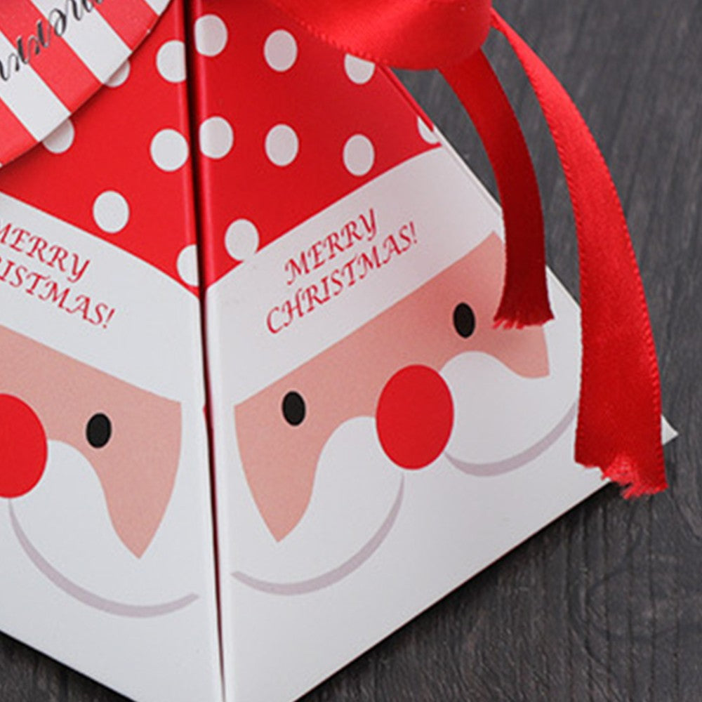 30 Pcs Santa Claus Packaging Box Christmas Paper Boxes Goodies Treat Containers