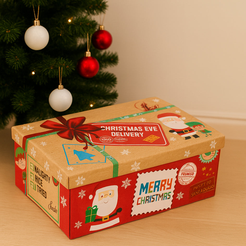 Christmas Eve Gift Box Xmas Festive Favour Kids Secret Santa Filler Medium Crate