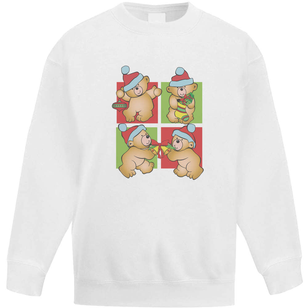 'Teddy Bear Christmas' Kid'S Sweatshirt / Sweater / Jumper (KW050280)