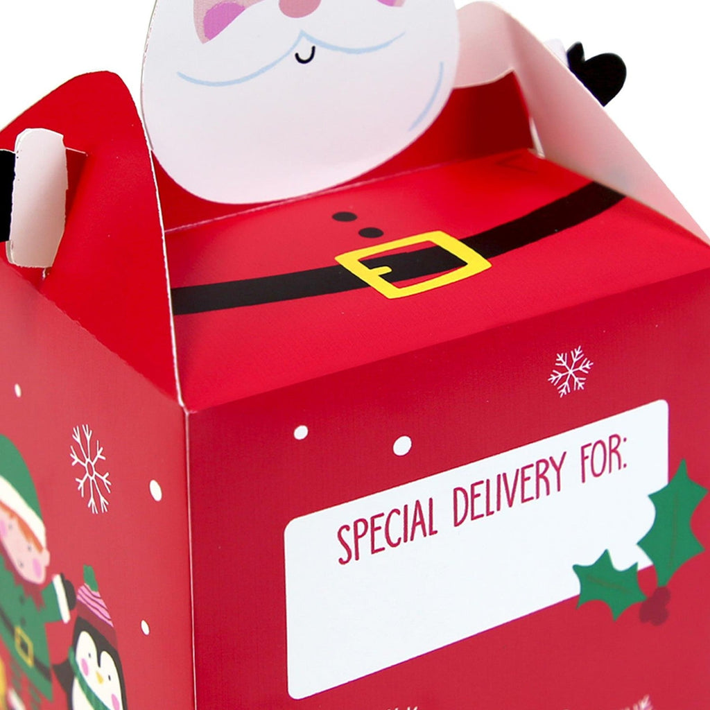 Christmas Santa Treat Boxes 4 Pack 19Cm X 10Cm X 10Cm 100% Recyclable