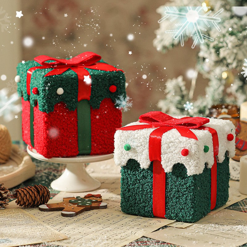 Christmas Gift Packaging Box Thickened Flannel Christmas Gift Empty Box