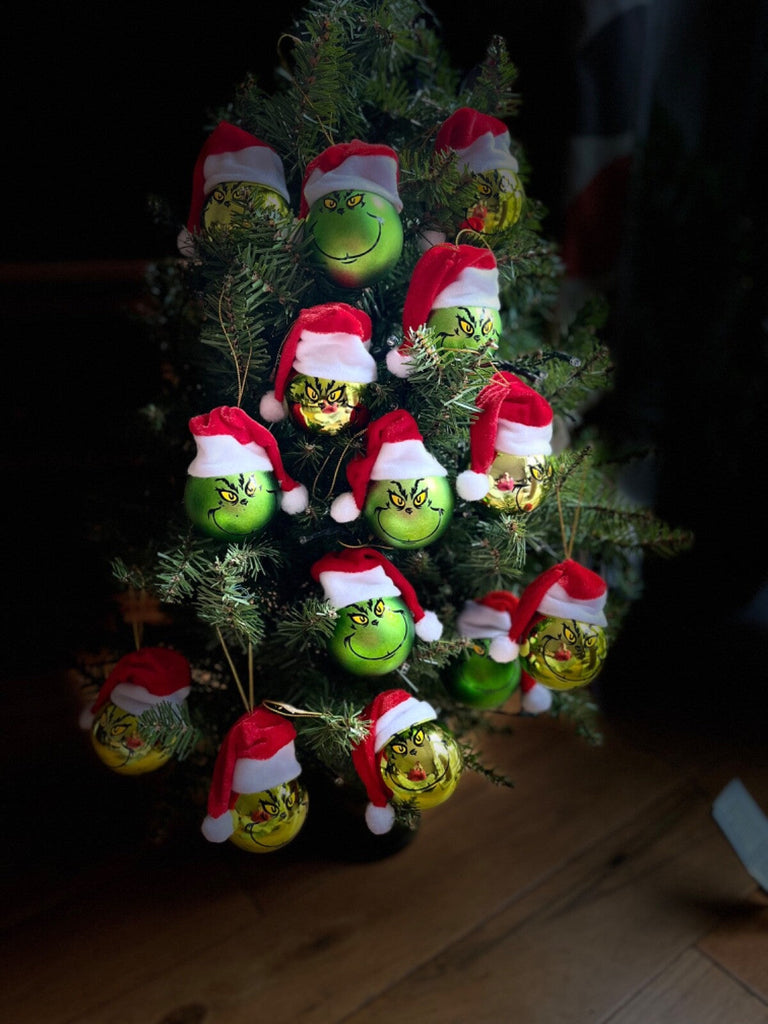 6 X Grinch Christmas Baubles