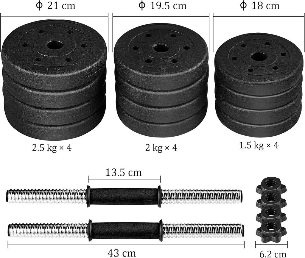 30KG/25KG/20KG/15KG Adjustable Dumbbells Weight Lifting Training Set Dumbbells Set (Sold as a Pair) Home Gym Fitness for Men/Women
