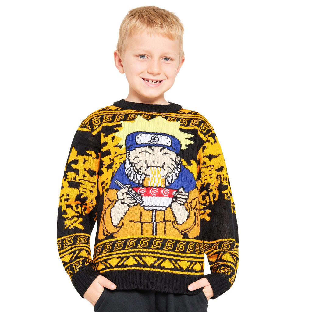 Naruto Kids Christmas Jumper Crew Neck Long Sleeves Sweater Warm Top Cosy