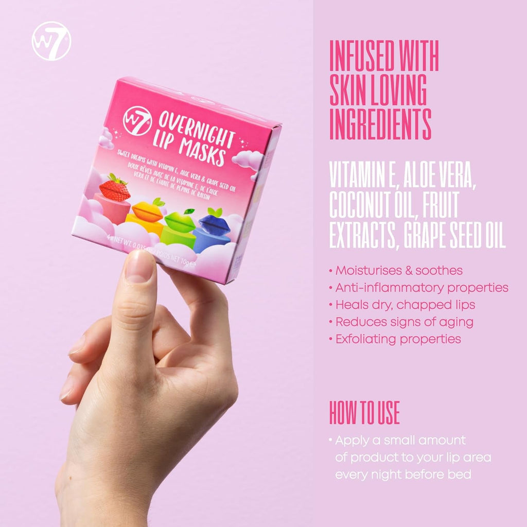 Sweet Dreams Overnight Lip Masks - Gift Set - Lip Treatment with Aloe Vera & Vitamin E - Hydrating, Moisturising Formula