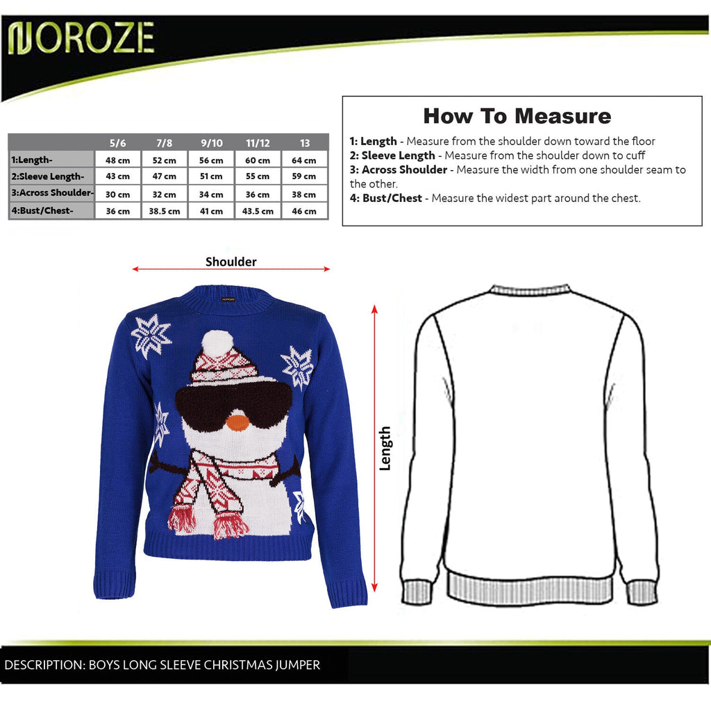 Boys Christmas Jumper 3D Kids Unisex Xmas Santa Snowman Penguin Pullover Sweater