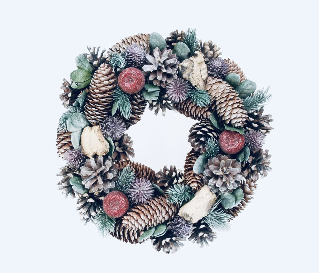 Christmas Home Frosted Door Decor Wreath