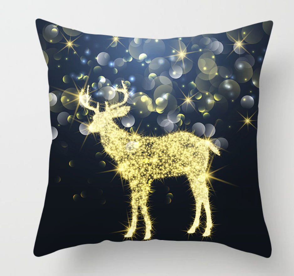 NEW 2025 CHRISTMAS NEW YEAR POLYESTER CUSHION COVER PILLOW CASE HOME SOFA DECOR