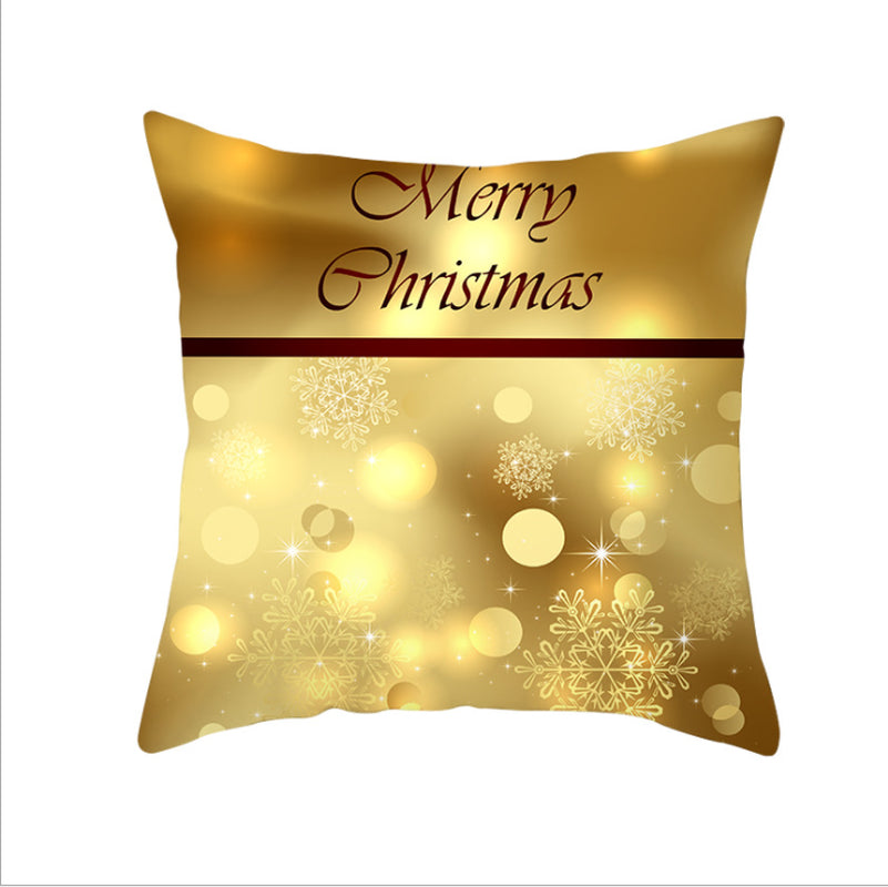 NEW 2025 CHRISTMAS NEW YEAR POLYESTER CUSHION COVER PILLOW CASE HOME SOFA DECOR