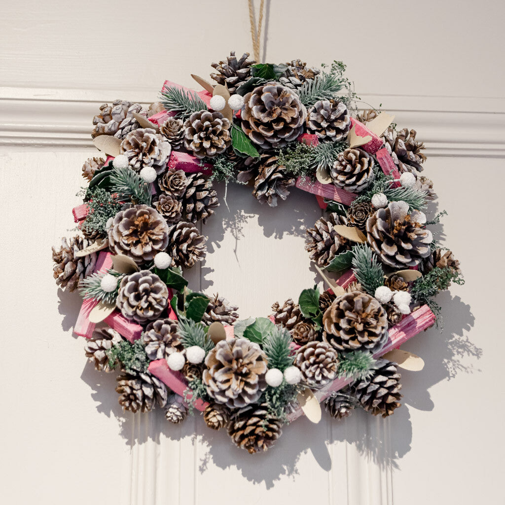 Large Traditional Front Door Wreath Wall Hanging Outdoor Garland Decorations