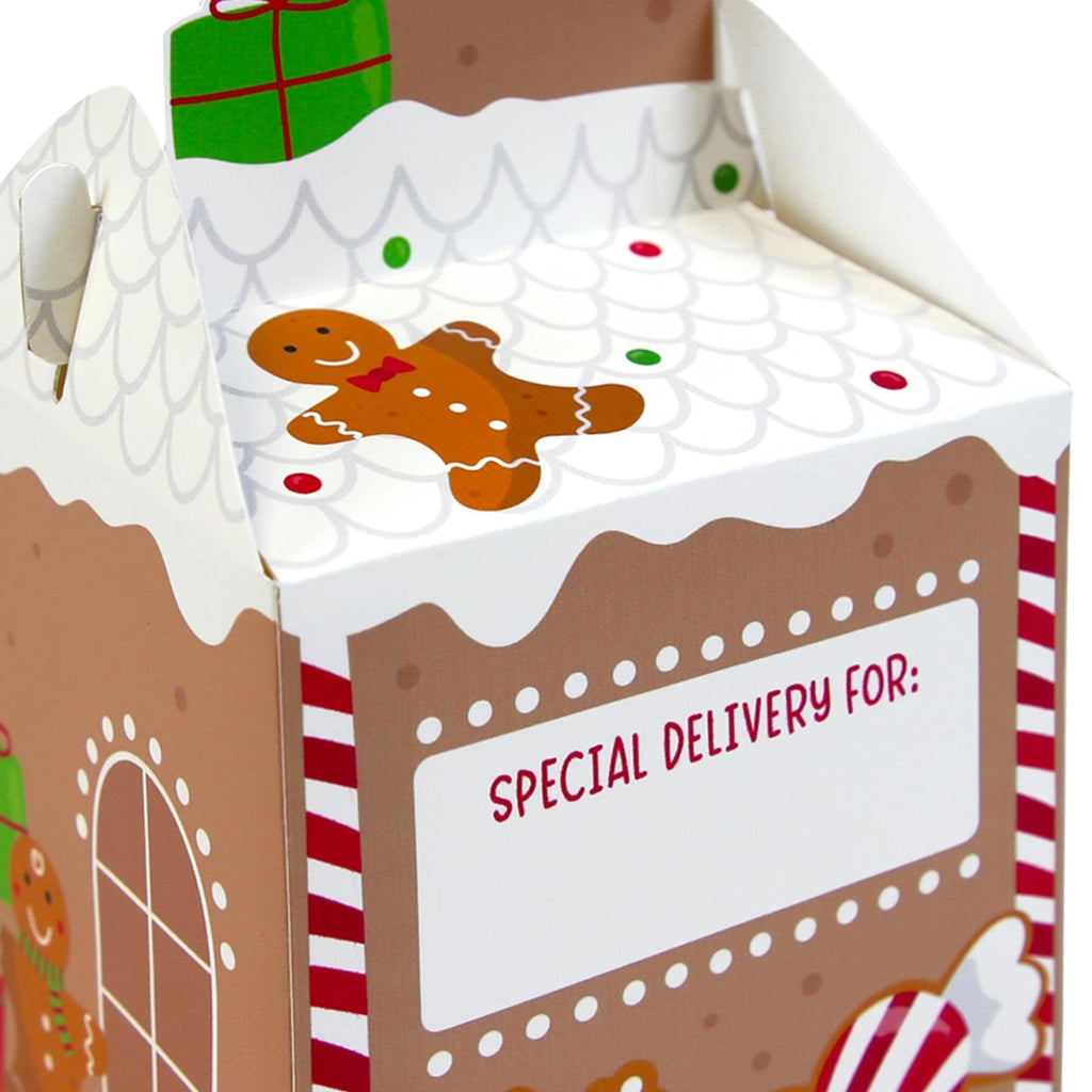 Christmas Gingerbread House Treat Box 4 Pack 19Cm X 10Cm X 10Cm 100% Recyclable