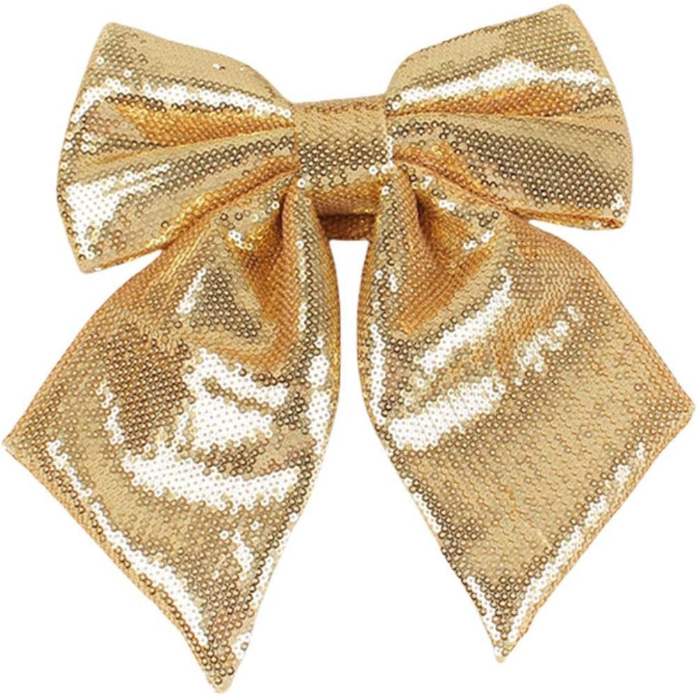 Large Glitter Christmas Bow Elegant Bowknot Ornaments Christmas Tree Decorations