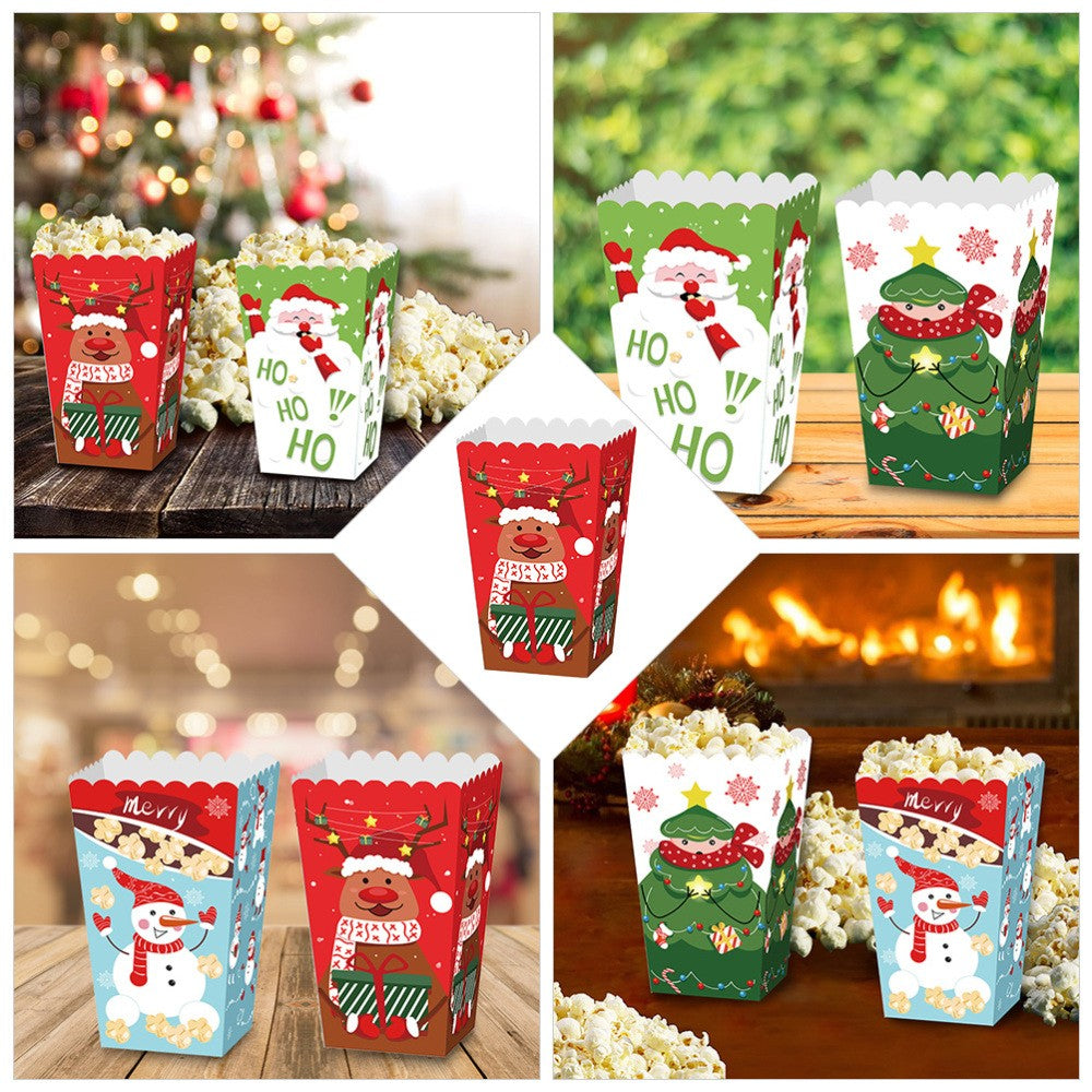 12 Pcs Christmas Package Boxes Baking Packaging Paper Party Food Cookie