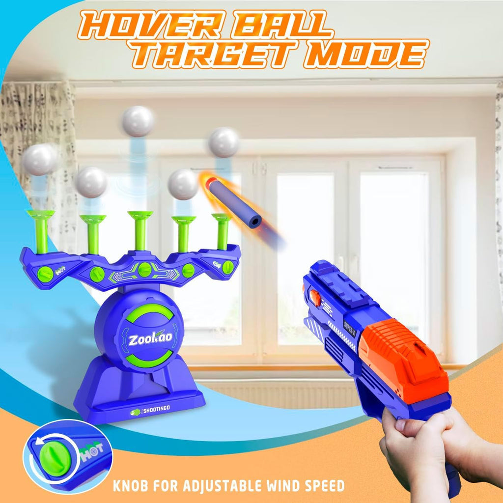 Hover Shooting Games Toys for 6 7 8 9 10+ Year Old Boys Kids, Nerf Gun Toy with Auto Reset Targets Birthday Christmas Xmas Gifts for 6-12 Year Old Boys Kids Outdoor & Indoor Cool Toy