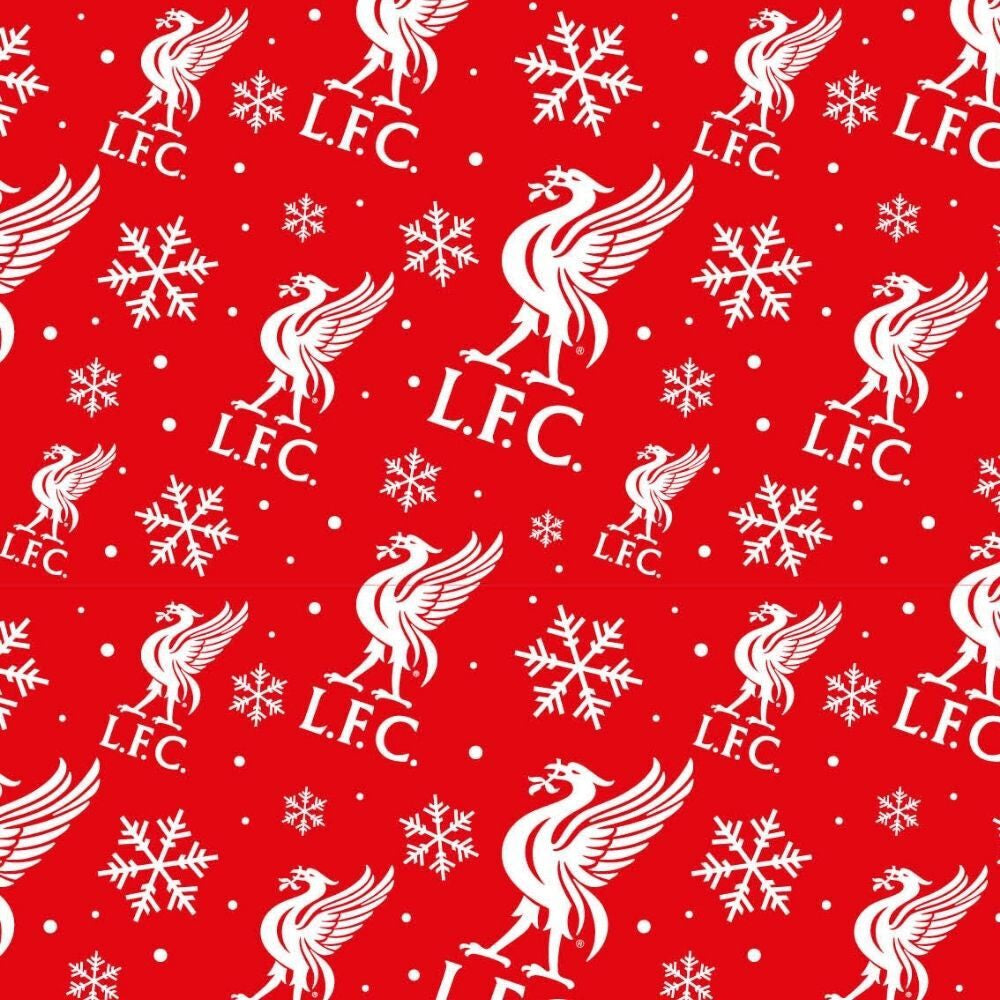 Wrapping Paper Liverpool FC Christmas Gift Wrap 3 X 3M Roll Wrap