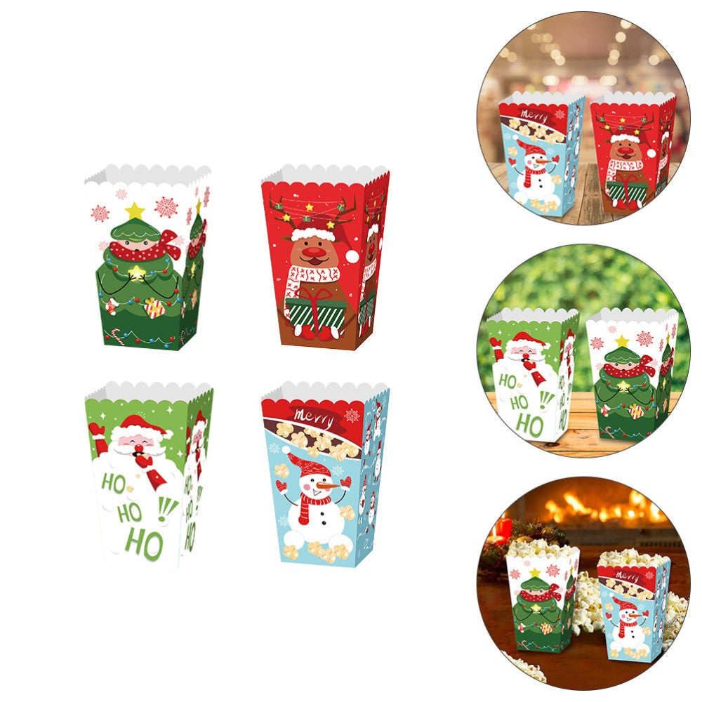 12 Pcs Christmas Package Boxes Baking Packaging Paper Party Food Cookie