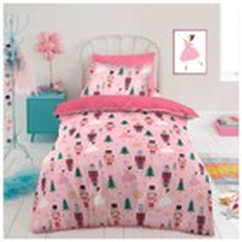 Christmas Duvet Cover Teddy Bedding Reversible Quilt Set Single Double Size UK
